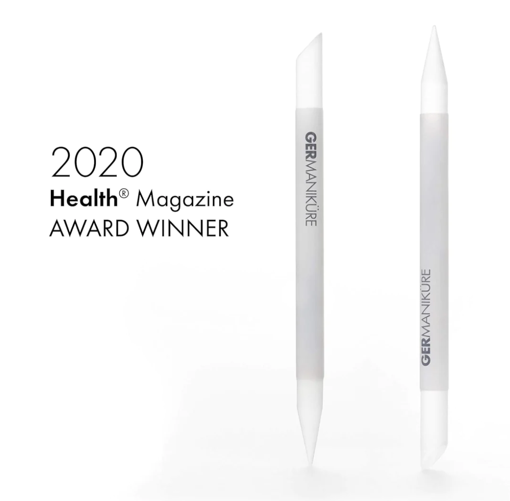 GERMANIKURE Crystal Glass Cuticle Pusher and Manicure Stick in Suede