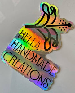 Hella Handmade Creations Colorful  Hibiscus Holo Decal - XLarge