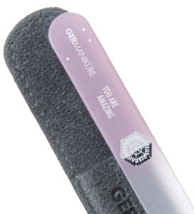 "You Are Amazing" Germanikure Mantra Nail File and Suede Sleeve
