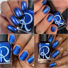 "Boom Baby" is a vibrant marine blue polish with holo prism flakes.

13ml Bottle