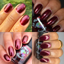 "Sourdough Siren" is a raspberry jelly with pink/red to copper/gold shifting scattered shimmers.

15ml Bottle