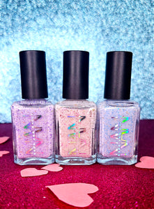 Naps and Nails "Heartfelt Fluff" and "True Affection" and "Authentic Sweetness" Valentine's Trio *CAPPED PRE-ORDER*