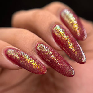 Indie Polish by Patty Lopes begins a new theme inspired by the Amazônia, the Amazon Rainforest. 

"Urucum" has a red jelly base with red reflective glitter.

"Blooming Ancestry' is a topper that has a light pink base with aurora.

12ml Bottle

100 Cap

