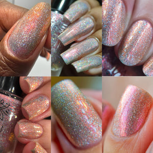 Phoenix Indie Polish continues their 'Imagine Dragons' theme with a polish inspired by the song "Enemy."

"Spare The Sympathy" has red to golden aurora shimmer and holo flakies.

10ml Bottle

150 Cap