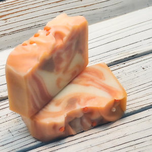 Handmade Natural Beauty: Coconut Cream Silk Soap "Peach Mango" *OVERSTOCK*