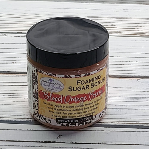 Handmade Natural Beauty is pleased to offer a luxurious foaming sugar scrub this month called 