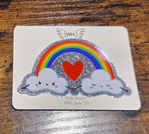 Angel Wings Creations: PRIDE "Glitter Sticker" OVERSTOCK