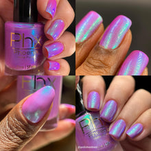 Phoenix Indie Polish begins a new series inspired by 'Cardcaptor Sakura!' The first polishes are inspired by two cards of the same name!

"The Bubbles" is a cold pink with little green to blue iridescent micro flakes.