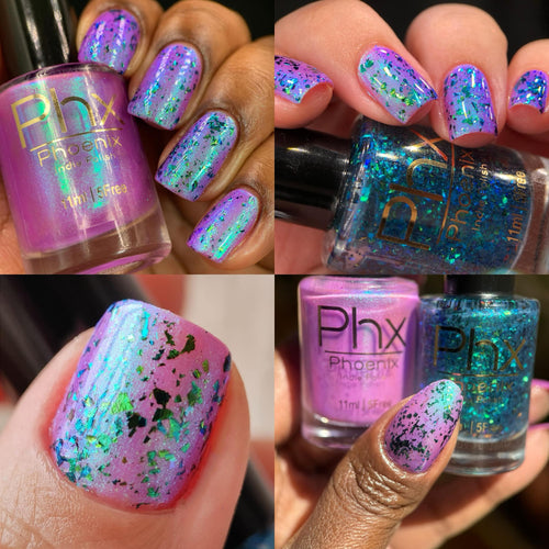 Phoenix Indie Polish begins a new series inspired by 'Cardcaptor Sakura!' The first polishes are inspired by two cards of the same name!

