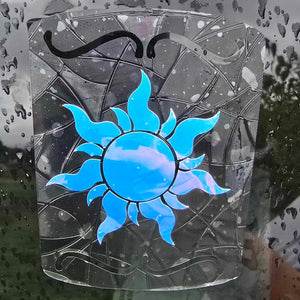 Ribbits Stickits also brings us their "Sun Lantern" holographic suncatcher, also from their '100 Years of Disney' series, inspired by Tangled!

4.1 inches by 3 inches