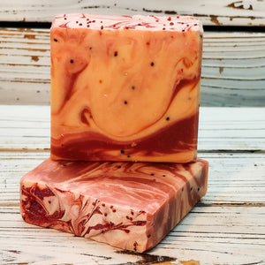 Handmade Natural Beauty is back, continuing in the series of handmade soaps, "Beverages." This series features soaps that are either visually within the theme or are actually made with a special beverage.