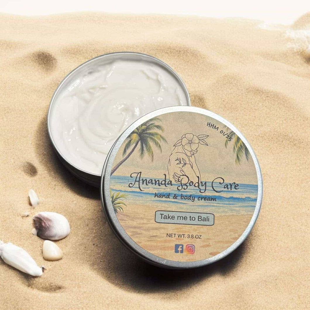 New to HHC, Ananda Body Care presents this hand and body cream inspired in their “Tropical” series

Introducing “Take Me to Bali,” a lovely blend that whisks you away to the serene beaches of Bali. Imagine the sweet scent of ripe melons combined with gentle floral notes, crafting a charming fragrance experience.