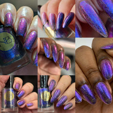 "Beauty That Endures" has a transparent jelly base with micro flakie black/red with blue aurora shimmer.

11ml Bottle