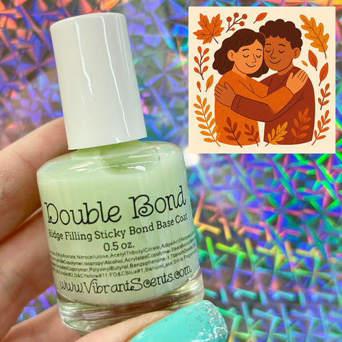 Harvest Hug - Crisp apples, cozy spices, and the sweet crunch of autumn leaves. This scent wraps you up like your favorite fall sweater and a walk through the pumpkin patch.

This revolutionary 2 in 1 base coat is formulated with proteins to fill imperfections and ridges on the surface of the nail leaving you with a smooth even base ready for polish.