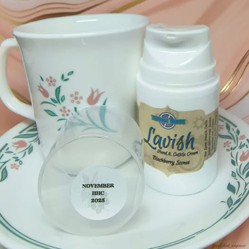 Victorian Varnish brings us their hand & cuticle cream to HHC this month!

Scent Description: Notes of freshly picked blackberries are complemented by hints of boysenberries & raspberries and nuances of buttery, warm crust. This scent is definitely more fruity than bakery, so the sweetness doesn't overpower the fruit.