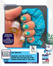 Lizmo's Creations: Scrunchie+ Duo "Teal Aura" *OVERSTOCK*