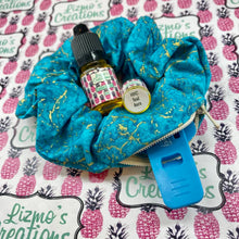 Lizmo's Creations: Scrunchie+ Duo "Teal Aura" *OVERSTOCK*