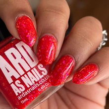 "Love" has a red jelly base with iridescent flakes that are pink and gold.

13ml Bottle
