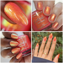 "Flaminglow" has a warm pink base with gold/green/blue shifting shimmer.

15ml Bottle