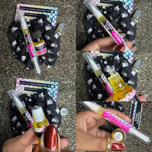 Checkered Finish: Hellaween "Phantom Fluff Scrunchie+ Duo" *CAPPED PRE-ORDER*