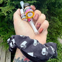 Checkered Finish: Hellaween "Phantom Fluff Scrunchie+ Duo" *CAPPED PRE-ORDER*