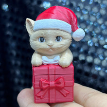 Indie Polish by Patty Lopes: Holiday Magnet "Kitten With a Christmas Giftbox" *CAPPED PRE-ORDER*