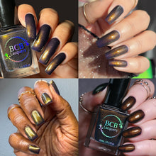 "Sun Is Shining" is a dark purple crelly(leaning jelly) with a gold/green shifting shimmer.

15ml Bottle