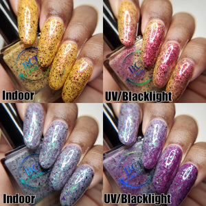 BCB Lacquers: Halloween Duo "Mortals See, Mortals Do" (Solar) and "Bubble, Bubble, Toil, And Trouble" (Solar) *OVERSTOCK*