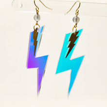 Baroness X: "Lightning Spell" Iridescent Earrings  *OVERSTOCK*