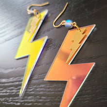 Baroness X: "Lightning Spell" Iridescent Earrings  *OVERSTOCK*
