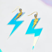 Baroness X: "Lightning Spell" Iridescent Earrings  *OVERSTOCK*