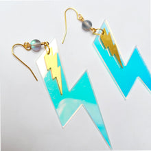 Baroness X: "Lightning Spell" Iridescent Earrings  *OVERSTOCK*