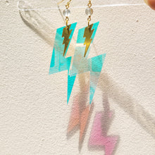 Baroness X: "Lightning Spell" Iridescent Earrings  *OVERSTOCK*