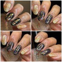 "Double Rainbow" is a topper with multicolor iridescent flakes.

10ml Bottle