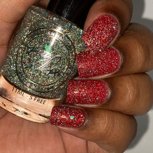 Indie Polish by Patty Lopes:  "Adorable Christmas Tree" and "Heart Candy" Holiday Duo OVERSTOCK