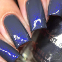 Whatcha Indie Polish has chosen to bring back "I" for their Encore polish this month from their 'Periodic Table' series!  "I" (Iodine) has a gray crelly base with blue shimmer.  10ml bottle