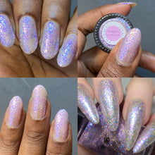 For their Encore, Crystal Knockout has chosen the 7th polish from their 'Women in Control' series, which was inspired by the adventurous Princess Cimorene from the Enchanted Forest Chronicles.

"Dragon Princess" has a light purple jelly base with blue and pink glowing shimmer, silver holographic and white iridescent glitters, and iridescent color-shifting flakies in purple, pink, and aqua.&nbsp;