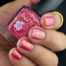 "Pink Pony Club" has a pink jelly base with a rainbow of crystal flakies.

15ml Bottle