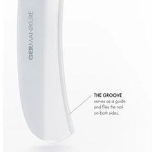 GERMANIKURE -  Four Piece Glass Nail File Set in Dusky Plum Purple Suede Case