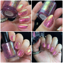 "My Home is in Nature" is a topper with red/gold sparkle shimmer and UCC flakes purple/cooper.

10ml Bottle