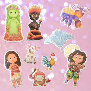 Golly Oodelally Designs is thrilled to be doing another collab with Ribbits Stickits and Envy Lacquer! We'll will be continuing the series inspired by 100 Years of Magic, which will be very much mouse inspired. "Go Inside, Bang the Drum, and Find Out!" is of course inspired by Moana. 9 Sticker set  30 Cap