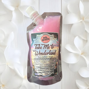 Golly Oodelally Designs will also be debuting a new product this month. The "Take Me to Wonderland" Squishie Wax. Scented in...  Top: Sea Fennel, Baobab Sea Oil, Young Peppermint, Salt Air, Aloe Vera Leaf Juice, Bergamot, Jasmine Tea, Steeped Rose  Heart:&nbsp;Orange Blossom, Neroli Leaf, Lemon Essence, Freesia, Pineapple Leaves  Base:&nbsp;Green Tea Extract, Green Seaweed