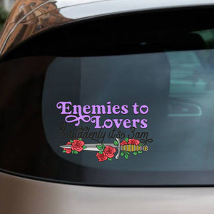 Golly Oodelally Designs: UV DTF (Direct to Film) Decal "Enemies to Lovers" *CAPPED PRE-ORDER*