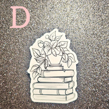 Golly Oodelally Designs: Color Your Own Sticker Set "Books & Plants" *CAPPED PRE-ORDER*