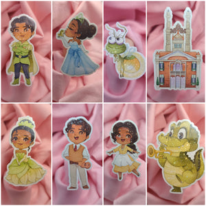 Golly Oodelally Designs "I Would Kiss 100 Frogs to Marry a Prince" Princess and the Frog Sticker Set