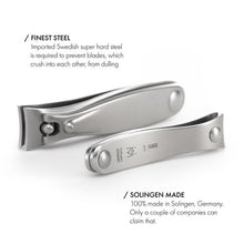 GERMANIKURE -  Four Piece Set:  Scissors, Clippers, Glass File, Manicure Stick in Dark Purple Leather