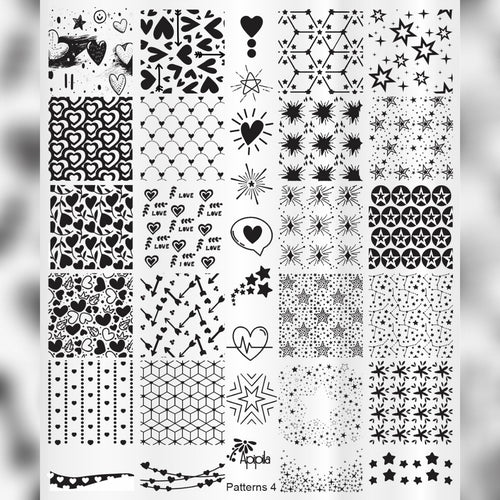 Apipila brings us a patterns inspired stamping plate, etched into stainless steel!

Size: 10x15cm