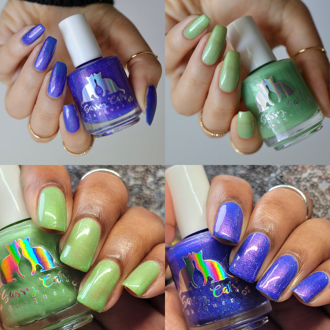 Sassy Cats Lacquer has created a duo for Pride Month! 10% of proceeds will be donated to New York City’s Lesbian, Gay, Bisexual & Transgender Community Center.  