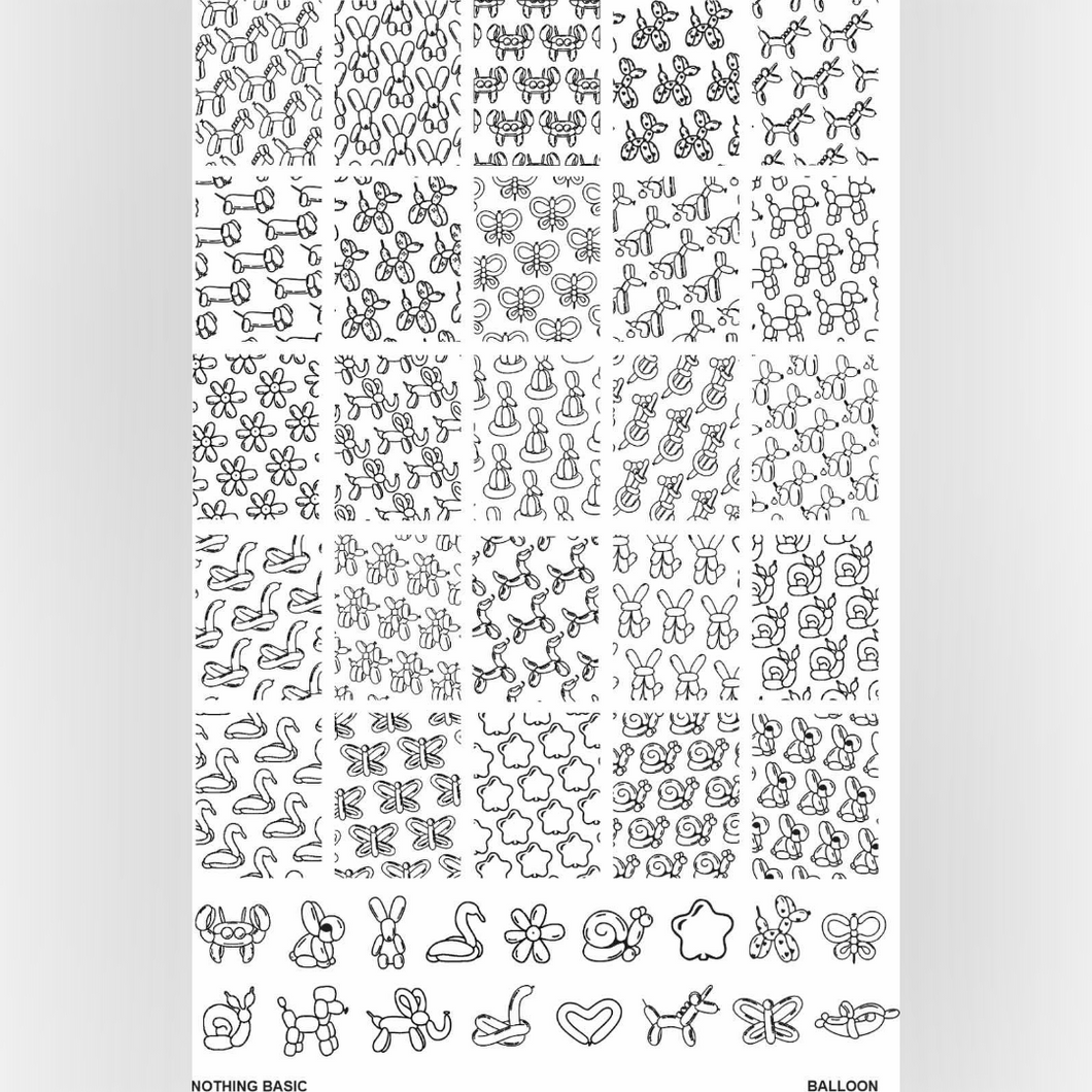 Nothing Basic also brings us a stamping plate inspired by balloons! 

Size: 9.5x14.5cm