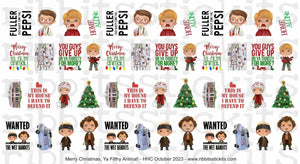 Ribbits Stickits: "Merry Christmas, Ya Filthy Animal" Waterslide Decals OVERSTOCK